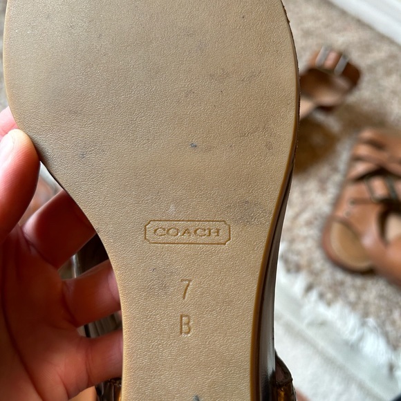 Coach Gladiator Sandals Metallic Bronze 7 - Picture 7 of 8